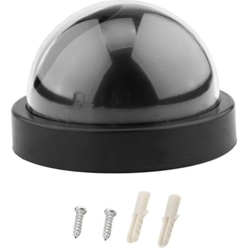 Black Plastic Smart Indoor/Outdoor Dummy Home Dome Fake CCTV Security Camera with Flashing Red LED Light CA-05 Dropshipping