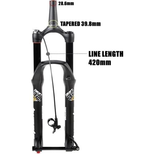 MTB Suspension Air Fork Travel 160mm 26 27.5 29er Rebound Adjustment Thru Axle 100*15mm Tapered Straight Tube