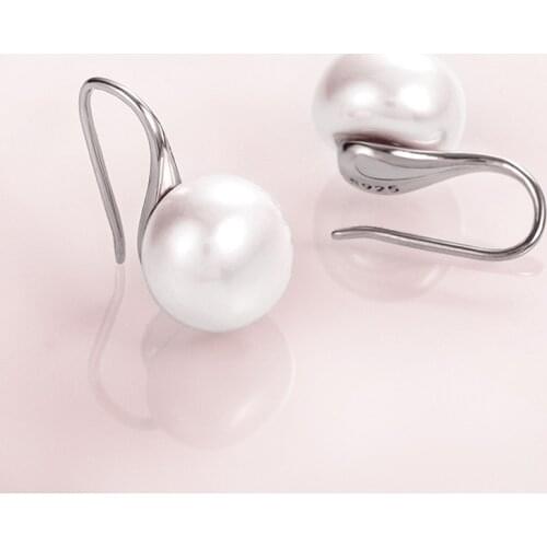 Huitan Delicate Round Imitation Pearl Dangle Earrings Women Elegant Accessories Daily Wear Earrings Fashion Jewelry Dropshipping