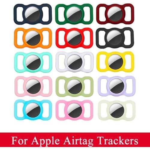 SEC Pet Silicone Protective Case GPS Finder Dog Cat Collar Loop For Apple Airtags For Apple Locator Tracker Anti-lost Device