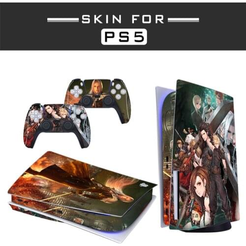 Pepo Style PS5 Disc Edition Skin Sticker for Playstation 5 Console & 2 Controllers Decal Vinyl Protective Skins Style 1