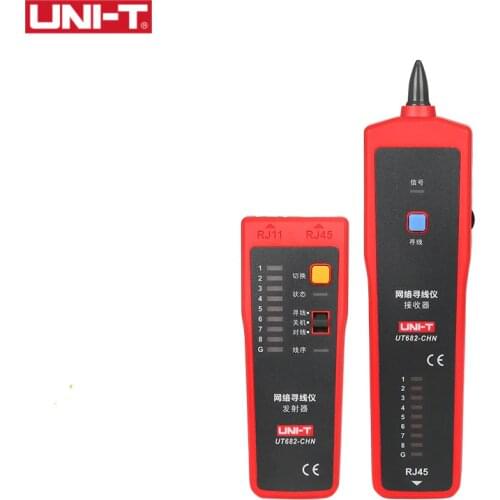 UNI-T UT682 Network Wire Tester Tracker RJ11 RJ45 Wire Line Finder Lan tester Handheld Cable Testing Tool for Network Maintenanc