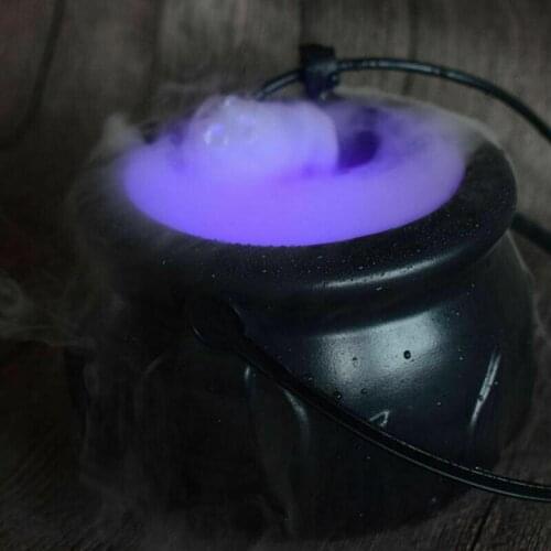 Halloween Smoke Machine LED Humidifier Color Changing Halloween Party DIY Scene Layout Prank Toy Cauldron Mist Maker хэллоуин