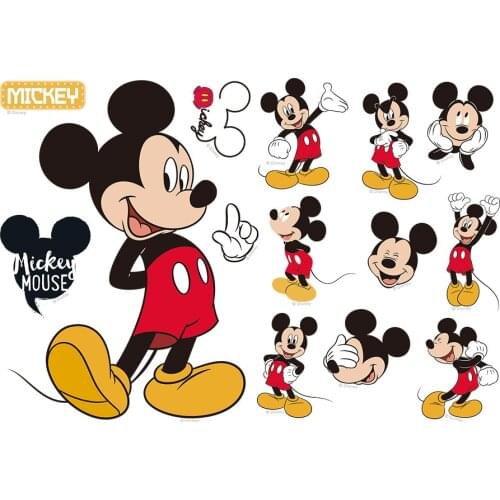 HOT 3D Cartoon Mickey Minnie Mouse baby home decals wall sticker vinyl stickers for kids rooms decoration baby favorite posters