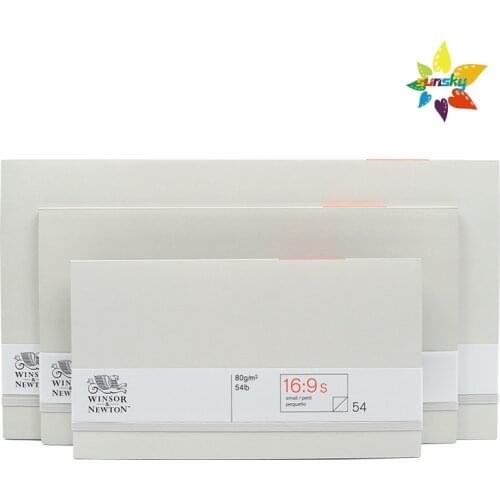 Winsor&Newton 16:9,Small/Medium/Large Screen Ready Sketchpad Art Paper,White bleed-proof 80gsm layout paper,Opens perfectly flat
