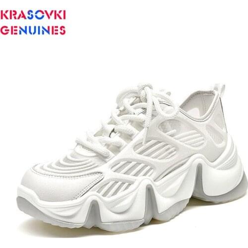 Krasovki Genuines Quality women sneakers platform spring autumn chunky shoes