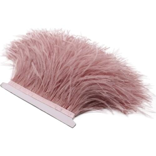 1 meter White Ostrich Feather Ribbon Feather Skirt Edge 8-18cm Handicraft Needlework Accessories Decoration Wedding Decoration