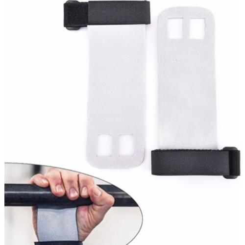 1 Pair S M L Synthetic Leather Hand Grip Crossfit Gymnastics Guard Palm Protectors Glove Pull Up Bar