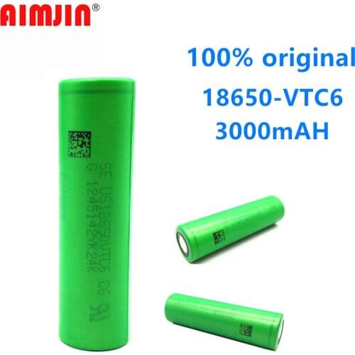 100% Original 3000 MAH Li Ion Battery Vtc6 18650 3.7V Battery Suitable for All Kinds of Electronic Tools
