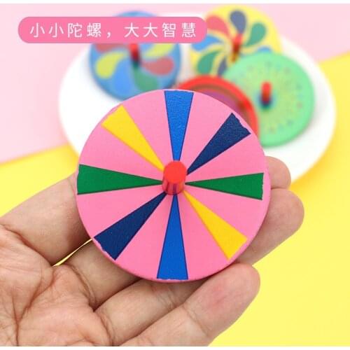 12PCS Funny Wooden Gyro Kids Happy Birthday Party Gift Party Favor Girl Boy Baby Shower Souvenir Present Giveaway