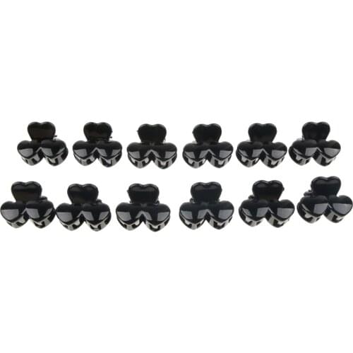 12x Womens Small Hair Claw Clamps Clips Grips Styling Tool Hair Accessories