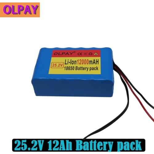 2020 New 6s2p 24V 12.0Ah 18650 lithium-ion battery pack 25.2v 12000mAh electric bicycle moped lithium-ion battery pack with BMS