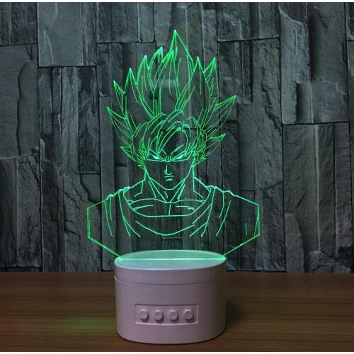 3D lights anime seven dragon multicolored Bluetooth speaker LED model lamp gift creative Acrylic product Z100