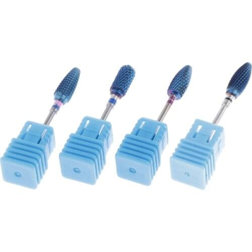 4Pcs Electric Nail Drill Bits Manicure Pedicure Barrel Grinding Head Bit Kit