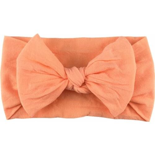 50pcs/lot,10*7cm nylon bow with headband Soft nylon bow hair with children princess girl headband 20 colors