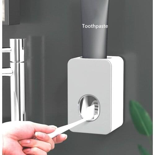 Automatic Toothpaste Dispenser Mounted Rack Dust-proof Wall Toothbrush Holder Squeezer Bathroom Washroom Toothpaste Dispenser