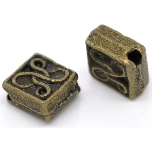DoreenBeads 120 Bronze Tone Square Spacer Beads 5x5mm (B14666), yiwu