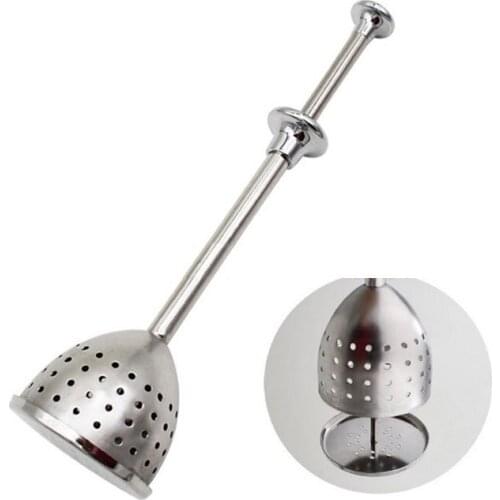 Stainless Steel Tea Mesh Infuser Loose Leaf Tea Strainer Tea Colander with Spring Handle Tea life Accessories