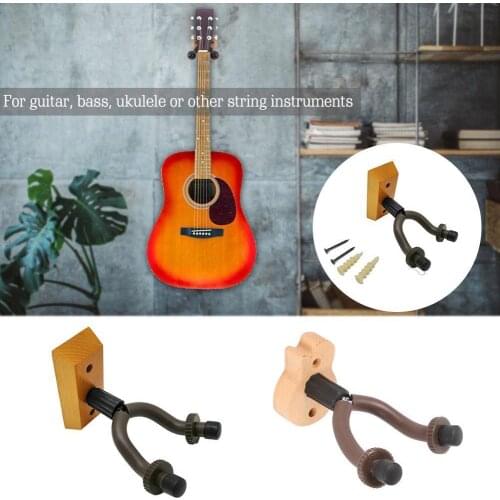 Wooden Wall Mount Guitar Hook Hanger Holder Bracket Supplies Guitar Protective Bass Silicone for Acoustic Ukulele Jacket