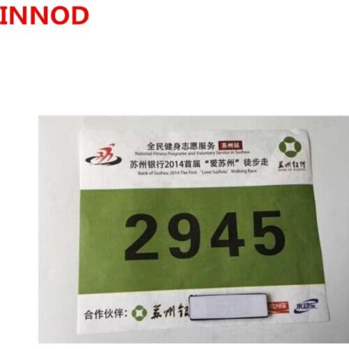 Uhf running chip timing race rfid bib tag uhf with printing number for uhf rfid floor mat antenna