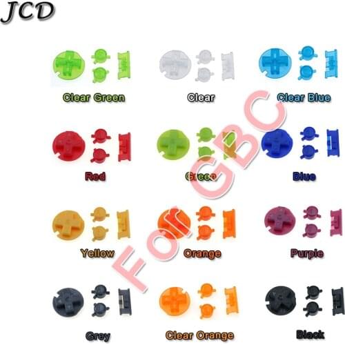 JCD Plastic Power ON OFF Buttons Keypads for Gameboy Color GBC Colorful Buttons for GBC D Pads A B Buttons