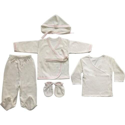 Newborn 5'li Underwear Baby The Zibin Set-Cream pink