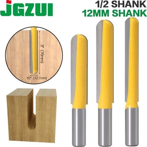 12mm Shank 1/2″shank CNC carbide end mill tool Long Blade Round Nose Bit Core Box Router Bit - Long Reach woodworking tools
