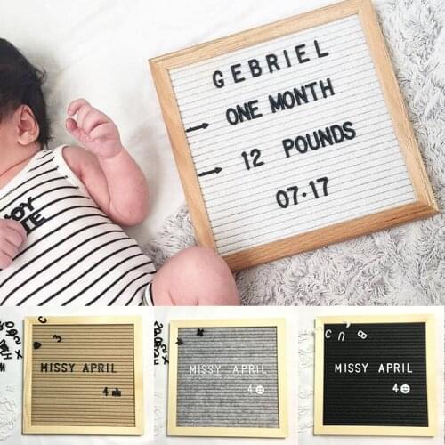 Hot Beautiful Felt Letter Board Wooden Frame Changeable Symbols Numbers Characters Message Boards for Home Office Hogard
