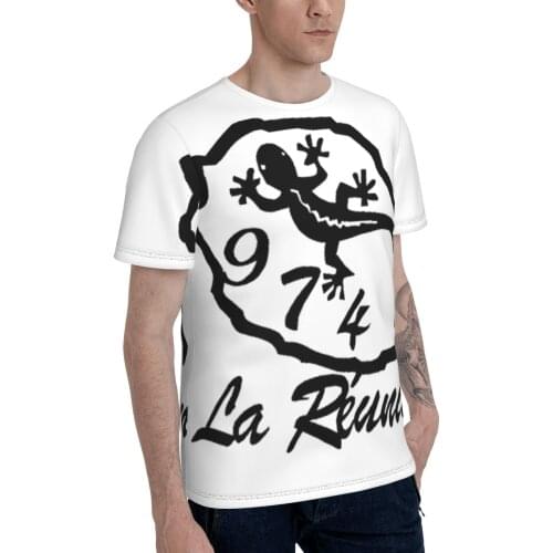 Promo Baseball La Reunion T-shirt Hot Sale Mens T Shirt Print Funny Vintage R248 Tops Tees European Size