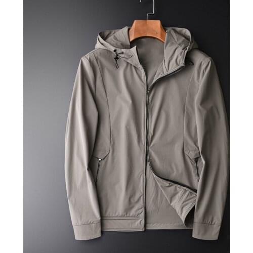 Hooded Male Spring Autumn Simple Slim Fit Mens And Coats Plus Size 4XL Casual Fashion Jackets For Men