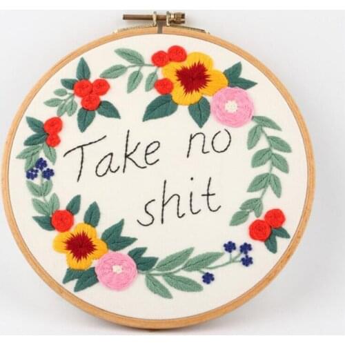 Kill Time Circle Embroidery Kit Needlework Embroidery Cross Stitch Kits Embroidery For Beginner DIY Art Sewing Craft