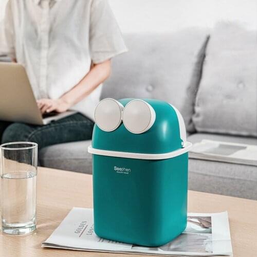 2021 new desktop Mini Frog flip trash Can multi-function creative home storage bucket desk storage bucket Frog trash bin