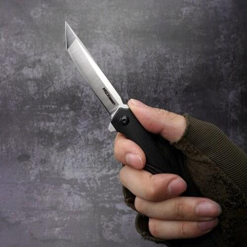 New J075 Folding Pocket Knife CNC watermill D2 Blade G10+steel handle Camping outdoor knife Hunting Survival Tactical Knives EDC