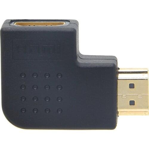 90 Degrees Angle HDMI-compatible Connector / HDMI-compatible Male to Female Adapter Converter for Raspberry Pi X820 Metal Case