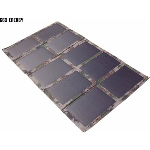 GGX ENERGY DIY Portable Folding 100W/18V Monocrystalline Solar Panel Charger Bag for Laptop/12V Battery Factory
