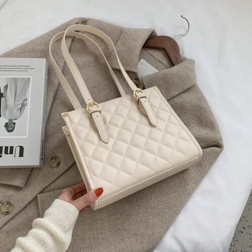 Luxury Handbag Women Bags Designer Brand Female Leather Shoulder Bag New Vintage Hand Bags Fashion Casual Tote Bag Plaid Sac