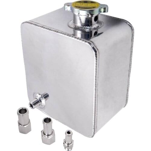 2.5 L Aluminium Alloy Water Coolant Radiator Universal Expansion Tank Overflow