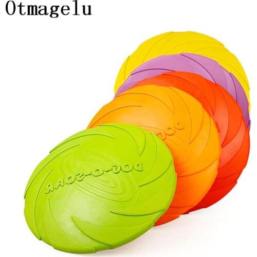 Bite-resistant Non-toxic Silica Pet Dog Flying Discs Saucer Toys Small Medium Funny Dog Puppy Agile Training Toys Flying Disk