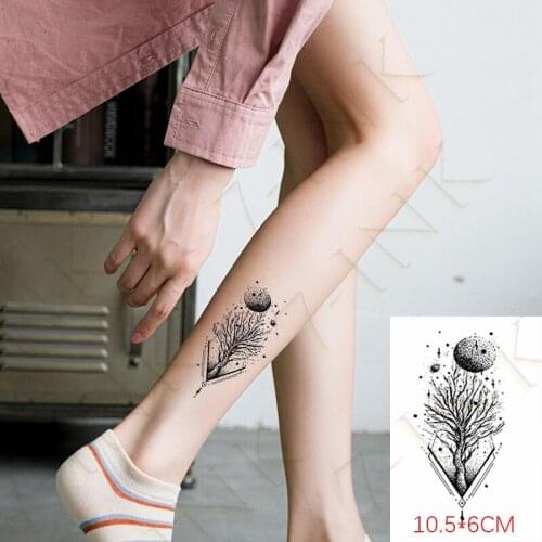 Waterproof Temporary Tattoo Sticker Flower Grass Tree Wood Body Art Flash Tatoo Wrist Leg Neck Fake Tatto For Woman Men