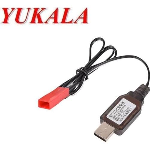 YUKALA 6V USB charger cable for 6V Ni-CD/6V Ni-MH rechargeable battery with JST-2P 2pcs/lot