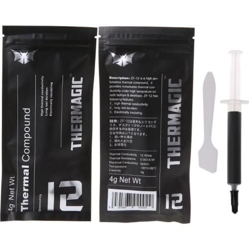 ZF-12 12W/mk High Performance Thermal Conductive Grease Paste AMD Intel processor CPU GPU Cooler Cooling Fan Compound Heatsink