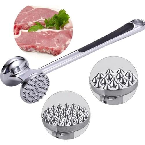 1pc Stainless Steel Meat Tenderizer Manual Steak Hammer Meat Mallet For Home Kitchen Meat Tools Accessories