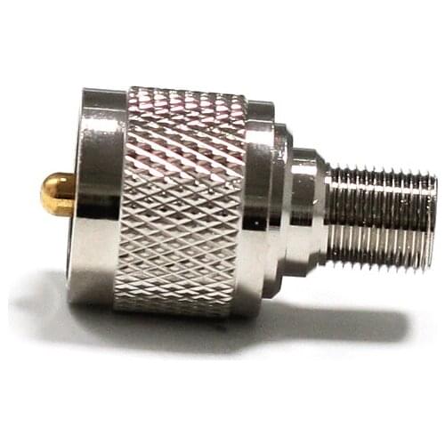 1pc UHF Male Plug switch F Female Jack RF Coax Adapter convertor Straight Nickelplated NEW wholesale