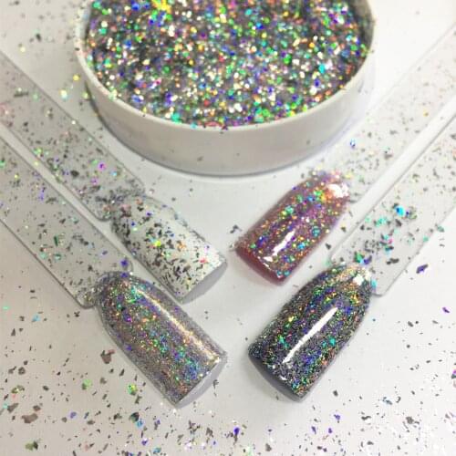 2-WAY GALAXY Holographic Flakes Chrome Nail Flakes Shining Effect Chameleon Flakes Galaxy Hologram for Nail Art Manicure