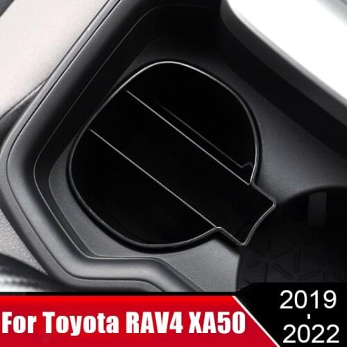 For Toyota RAV4 RAV 4 XA50 2019 2020 2021 Car Organizer Central Control Armrest Plate Water Cup Separated Card Phone Storage Box