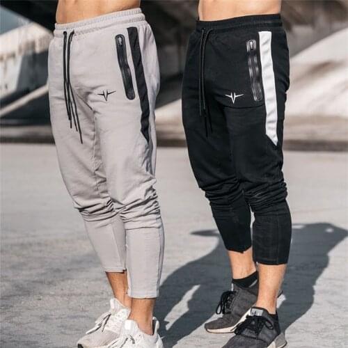 Bodybuilding pants mens brand new printed gyms fitness black sports pants jogger mens training jogging casual trousers