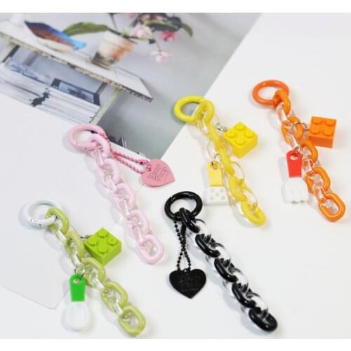 DIY Cute Imitated Dinnerware Creative Toys Arylic Chain Key Chains Bag Pendent Charm Airpods Accessories For Women Kids D879