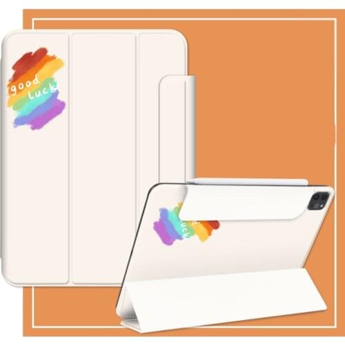 For Ipad Pro 11 12.9 Air 4 Case 2020 with Pen Slot Magnetic Tri-fold Ultra-thin Leather Cover