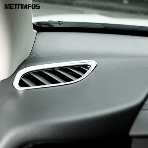 For Mitsubishi Outlander 2016-2019 2020 Matte Front Upper Air Condition Vent Outlet Cover Trim Molding Accessories Car Styling