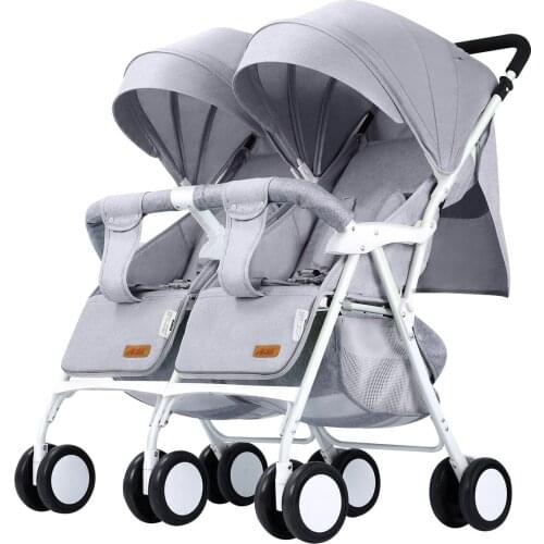 Twin Baby Strollers Lightweight Folding Double Car Can Sit on The Trolley That Can Lie Down Dragon Phoenix Baby Two-childtrolley